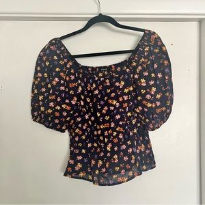Madewell floral off the shoulder top